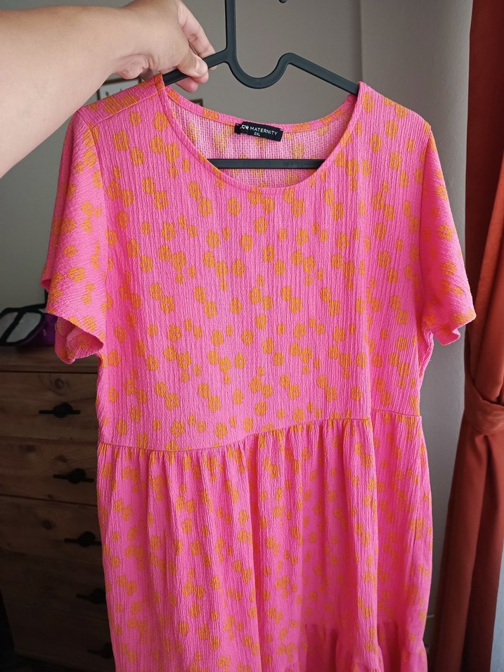 Pembe Bohem Midi Elbise - Görsel 2