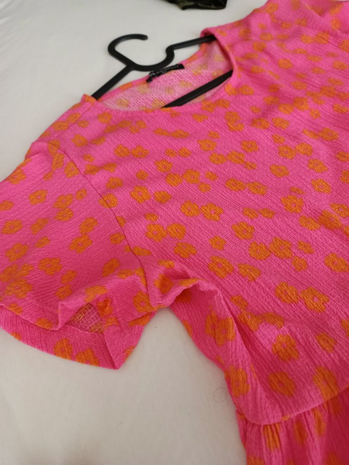 Pembe Bohem Midi Elbise - Görsel 4