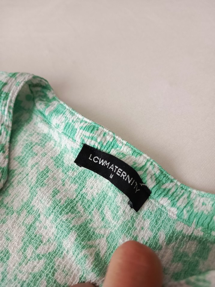 Yeşil çiçekli elbise - Görsel 5