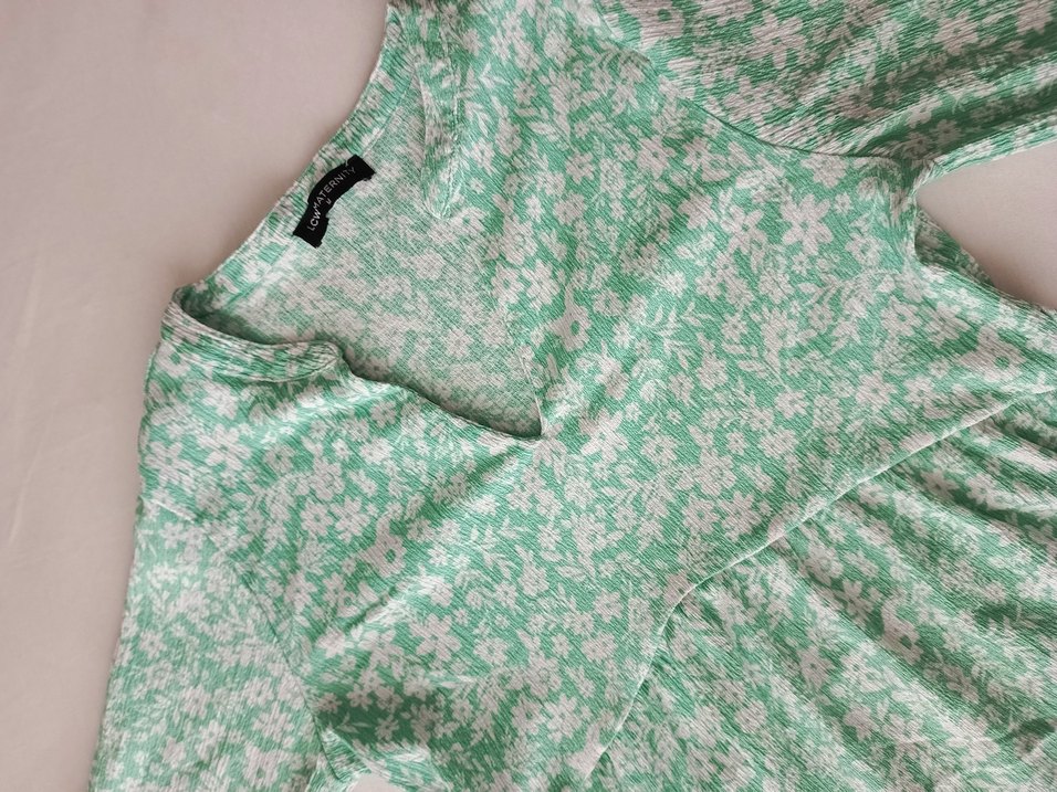 Yeşil çiçekli elbise - Görsel 4