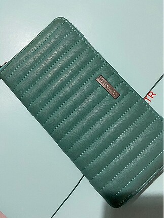 Pull and bear su yeşili pastel renk cüzdan