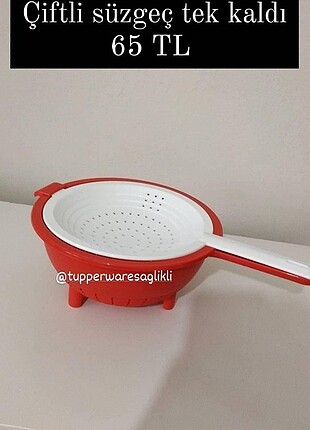 Tupperware çift süzgeç 