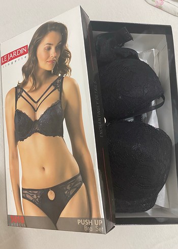 Lejardin Siyah Göğüs Destekli Mini Gotik Sütyen takımı
