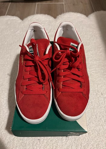 Kırmızı Puma Suede Spor Ayakkabı - Görsel 2