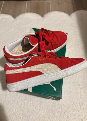 Kırmızı Puma Suede Spor Ayakkabı - Görsel 5