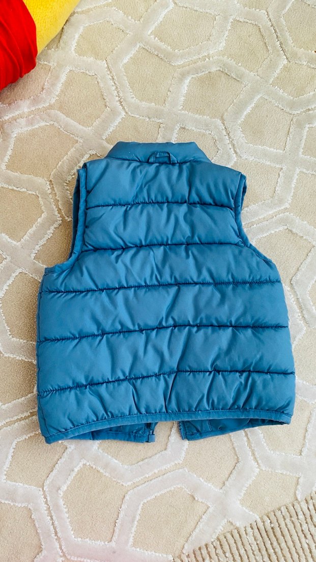 Mavi Erkek Çocuk Peluş Detaylı Mont - Görsel 2