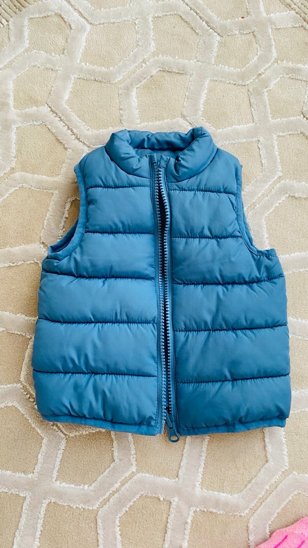 Mavi Erkek Çocuk Peluş Detaylı Mont - Görsel 3