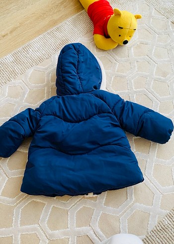 Erkek Çocuk Mavi Kürklü Streetwear Mont - Görsel 4