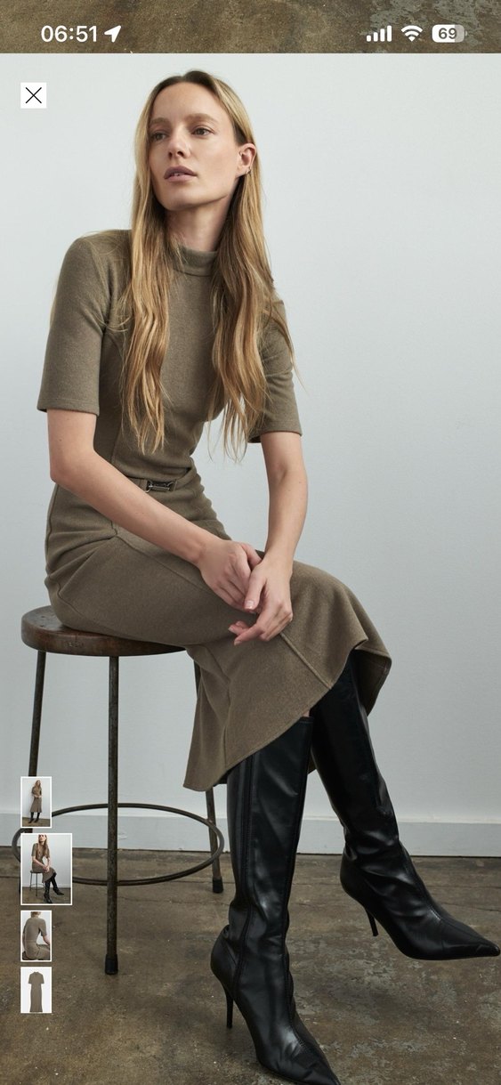 Zara midi elbise - Görsel 4