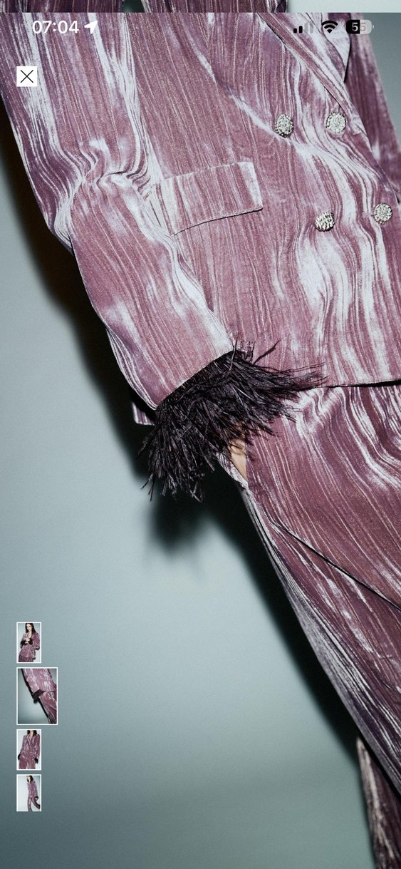 Zara tüylü blazer ceket - Görsel 4