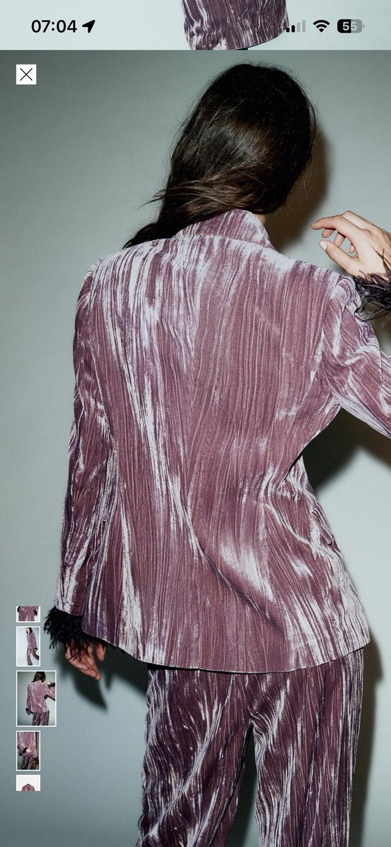 Zara tüylü blazer ceket - Görsel 2