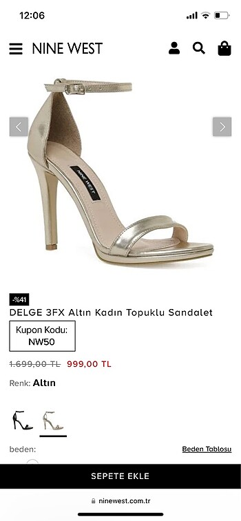 Nine West Topuklu ayakkabı