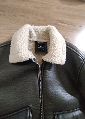 Zara Deri İçi Kürklü Erkek Çocuk Ceket - Görsel 6