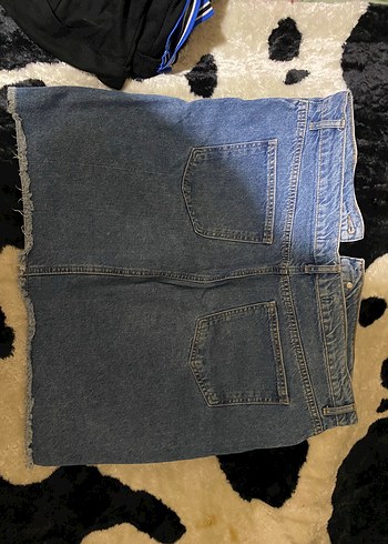 Diğer Kadın Koyu Mavi Midi Kot Etek