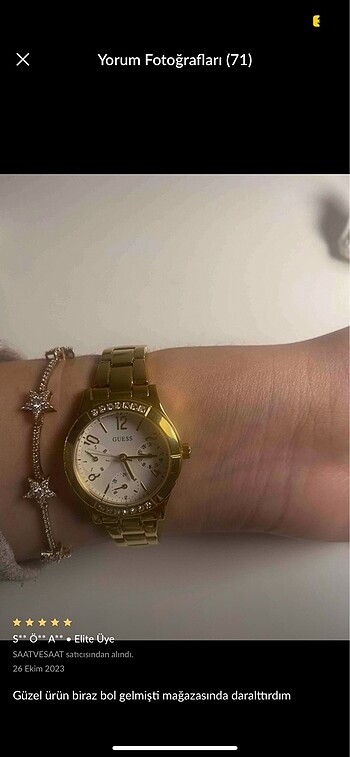  Beden altın Renk Guess saat