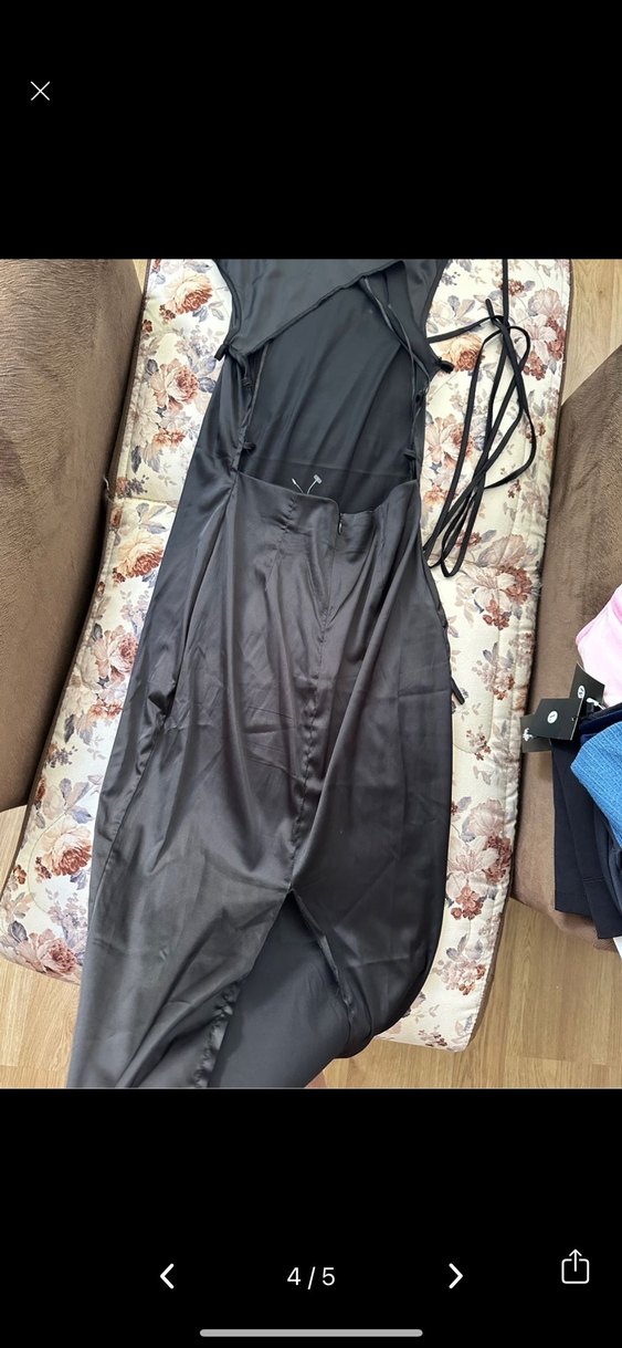 Siyah Uzun Abiye Elbise - Görsel 4