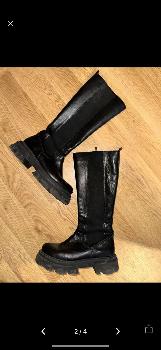 Steve madden Siyah Deri Platform Topuklu Kadın Çizme - Görsel 2