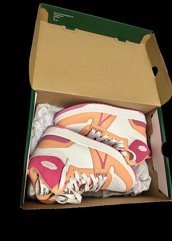 Lacoste Orijinal Sneaker Peach & Pink Özel Renk Sıfır Ürün - Görsel 2