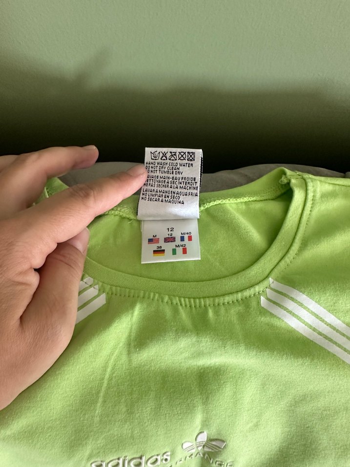 Adidas Yeşil Uzun Kollu Likralı Tişört - Görsel 4