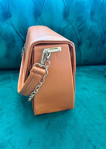 Turuncu Zincir Detaylı Kadın Çanta - Görsel 2