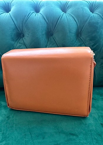 Turuncu Zincir Detaylı Kadın Çanta - Görsel 5