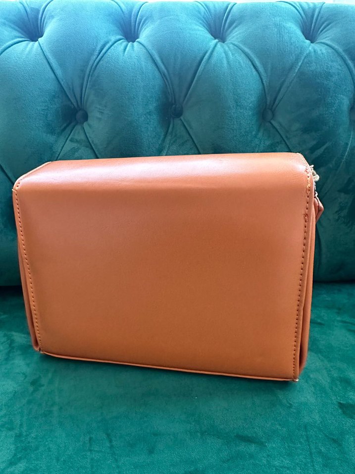 Turuncu Zincir Detaylı Kadın Çanta - Görsel 5