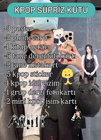 Kpop süpriz kutu +random 2 adet pc (yazmayı unutmuşumda)
