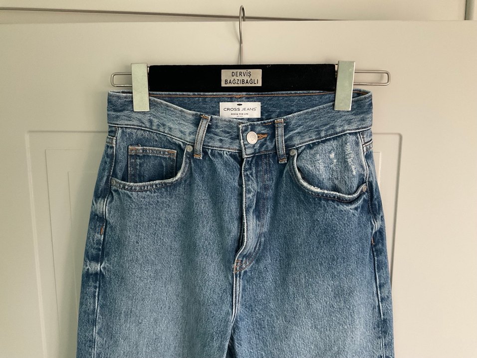 Gri Mavi Kadın Denim Pantolon - Görsel 3