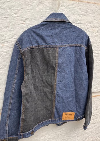s/m Beden Düğmeli Koyu Mavi Denim Ceket