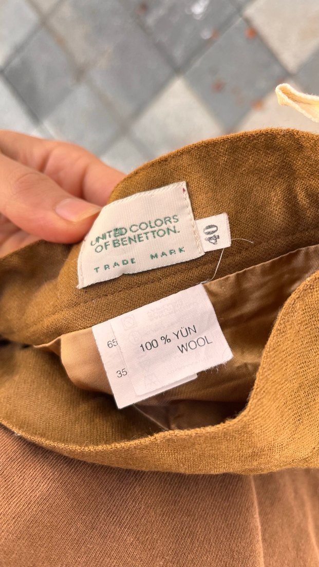 Unıted Colors Of BENETTON Yün Etek 40  - Görsel 5