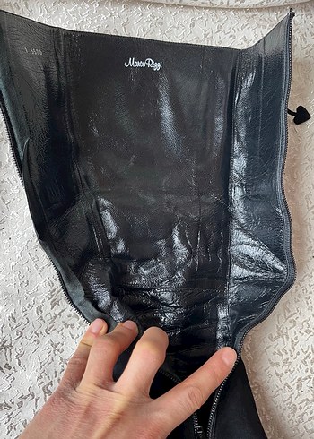 Siyah Süet Dizüstü Topuklu Çizme - Görsel 11