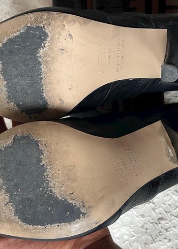 Deri Kahverengi Desenli Stiletto Topuklu Çizme - Görsel 7