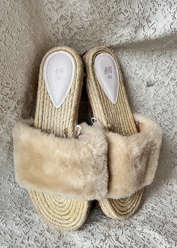 Bej Kürklü Bohem Kadın Terlik - Görsel 5