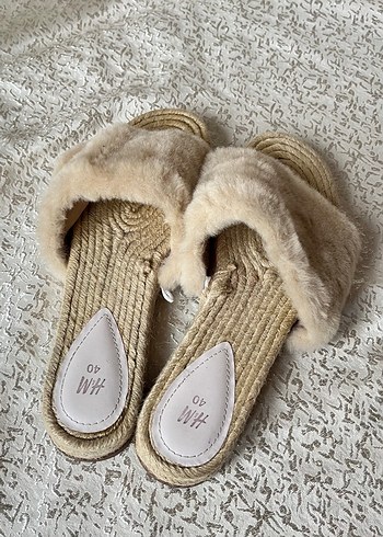 Bej Kürklü Bohem Kadın Terlik - Görsel 4