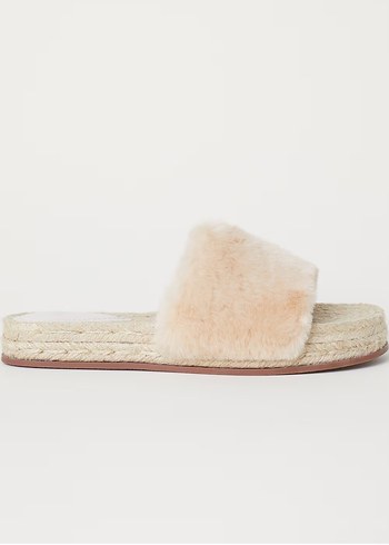 Bej Kürklü Bohem Kadın Terlik - Görsel 8