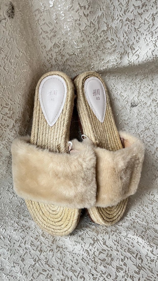 Bej Kürklü Bohem Kadın Terlik - Görsel 5