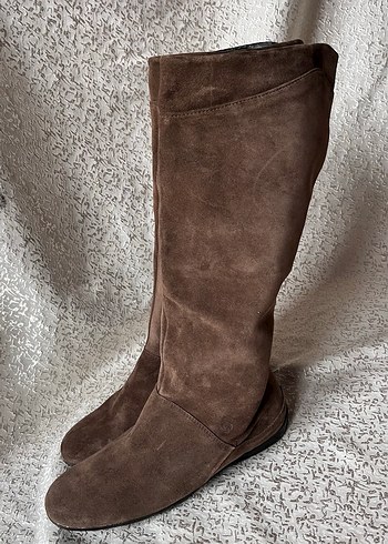 Kahverengi Süet Kadın Çizme - Görsel 5