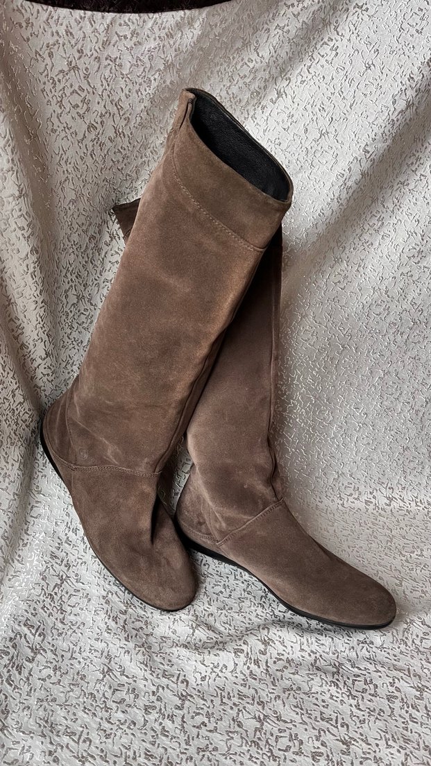 Kahverengi Süet Kadın Çizme - Görsel 3