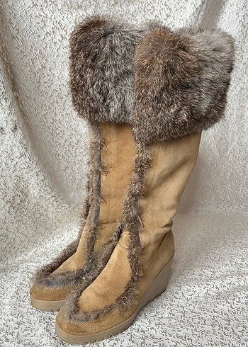 COACH Hakiki Süet Deri Çizme 37  - Görsel 7