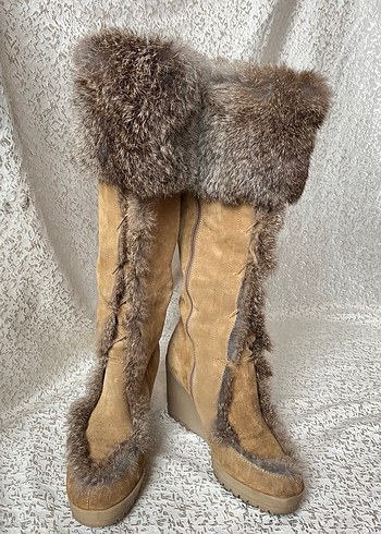 COACH Hakiki Süet Deri Çizme 37  - Görsel 10