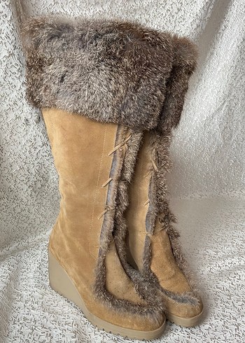 COACH Hakiki Süet Deri Çizme 37  - Görsel 8