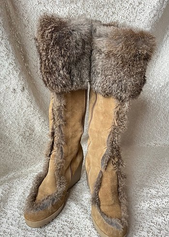 COACH Hakiki Süet Deri Çizme 37  - Görsel 2