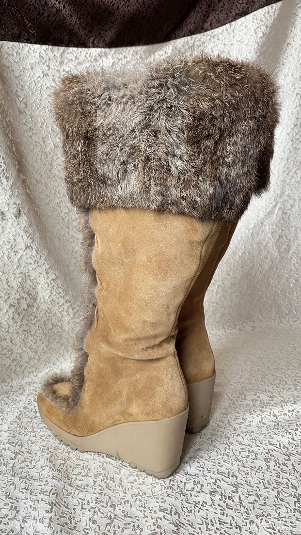 COACH Hakiki Süet Deri Çizme 37  - Görsel 3