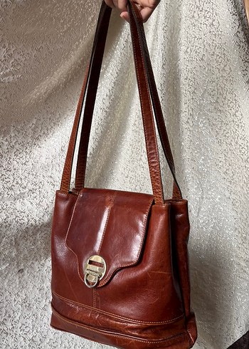 Hakiki Deri Vintage Kol Çantası - Görsel 2