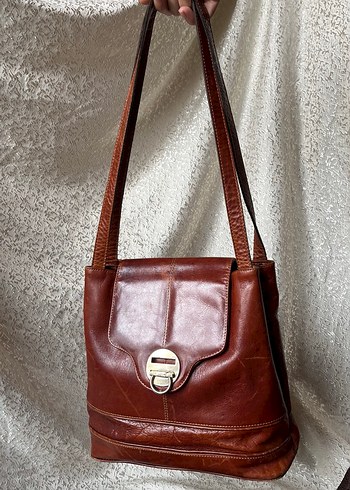 Hakiki Deri Vintage Kol Çantası - Görsel 4