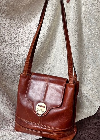 Hakiki Deri Vintage Kol Çantası - Görsel 8