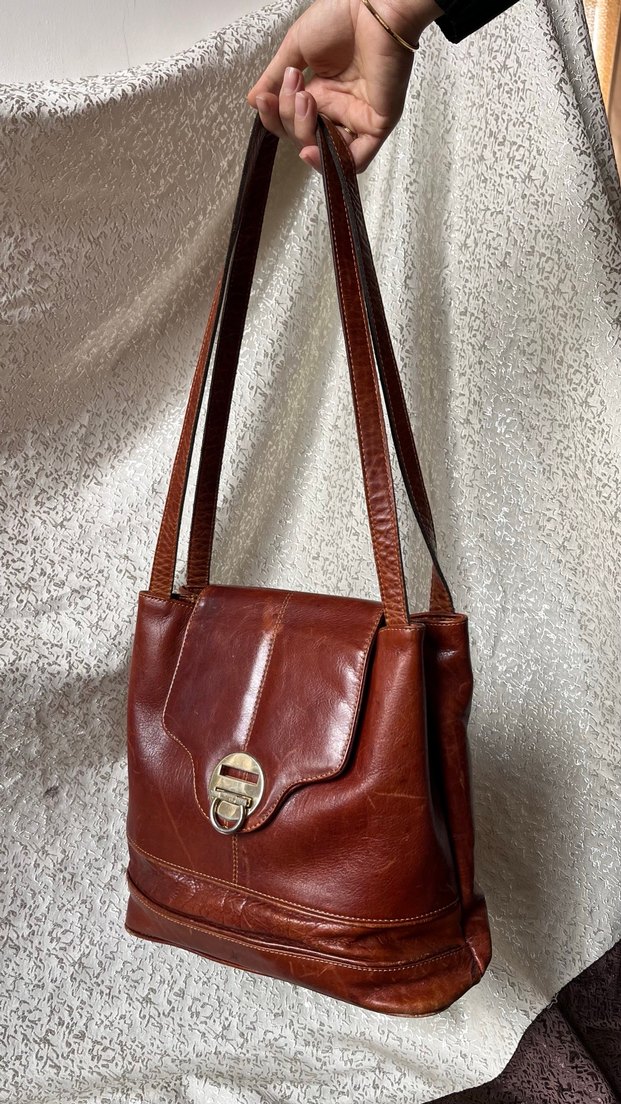 Hakiki Deri Vintage Kol Çantası  - Görsel 2