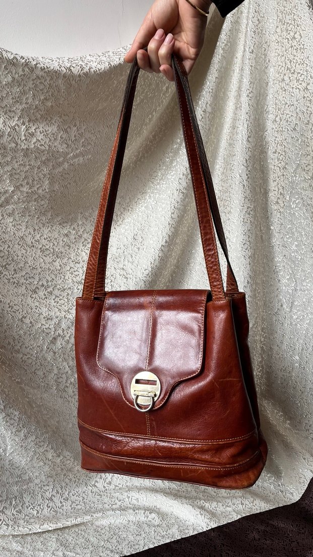 Hakiki Deri Vintage Kol Çantası  - Görsel 4