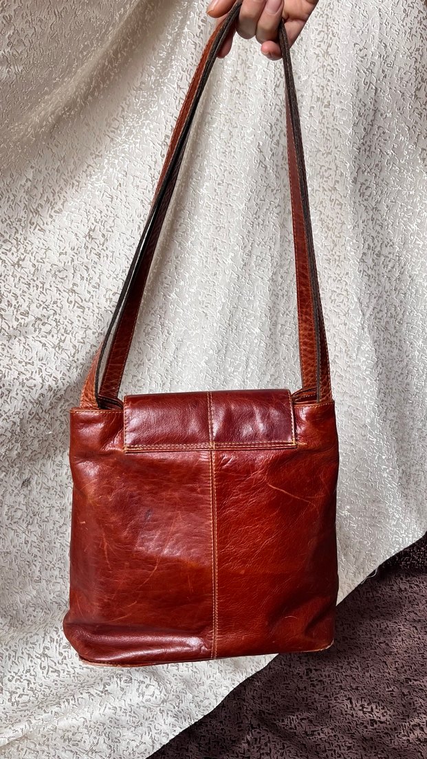 Hakiki Deri Vintage Kol Çantası  - Görsel 5