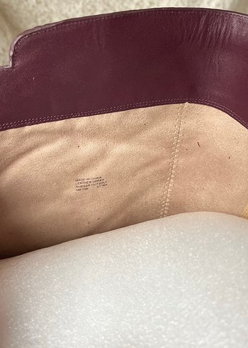 Bordo Süet Dizüstü İnce Topuklu Çizmeler - Görsel 6